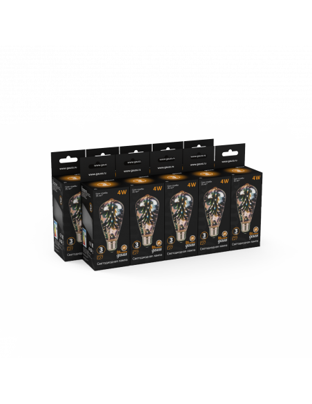 Лампа Gauss Filament ST64 4W Е27 Butterfly-3D LED 1/10/40