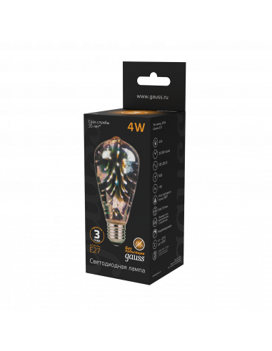 Лампа Gauss Filament ST64 4W Е27 Butterfly-3D...