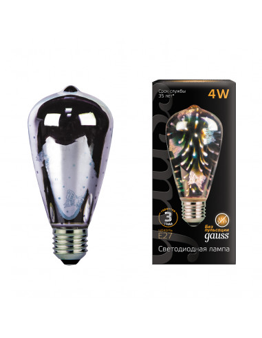 Лампа Gauss Filament ST64 4W Е27 Butterfly-3D...