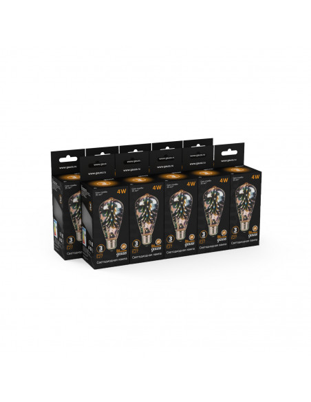 Лампа Gauss Filament ST64 4W Е27 Butterfly-3D LED 1/10/40