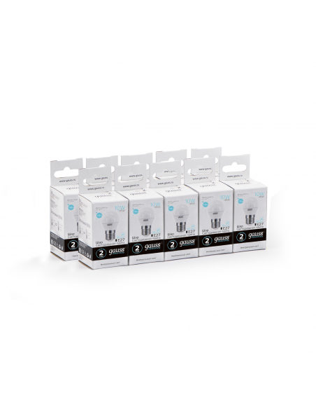 Лампа Gauss Elementary Шар 10W 730lm 4100K Е27 LED 1/10/100