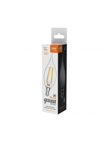 Лампа Gauss Basic Filament Свеча на ветру 4,5W...
