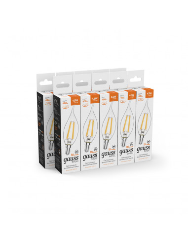 Лампа Gauss Basic Filament Свеча на ветру 4,5W...