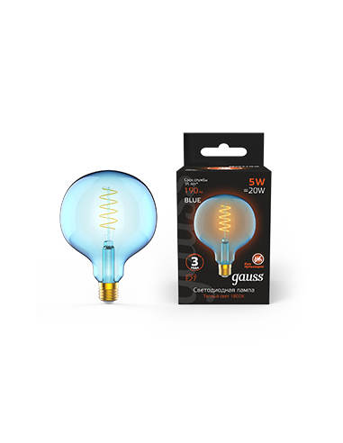 Лампа Gauss Filament G125 5W 190lm 1800К Е27...