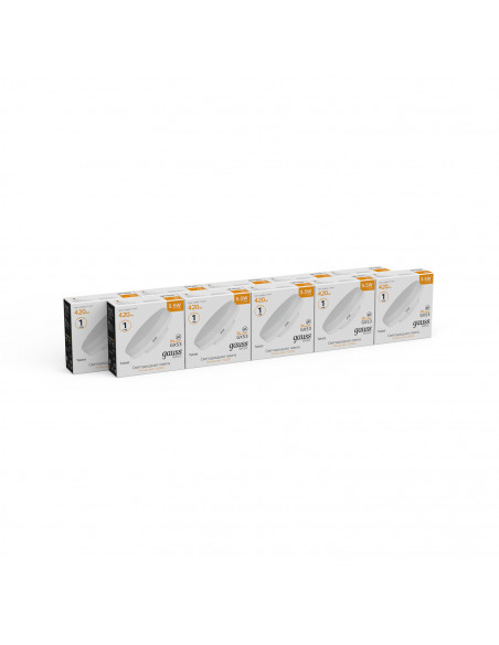 Лампа Gauss Basic GX53 5,5W 420lm 3000K LED 1/10/100