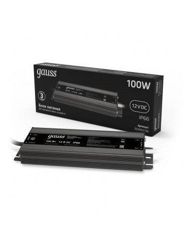Блок питания Gauss 100W 12V IP66 1/15