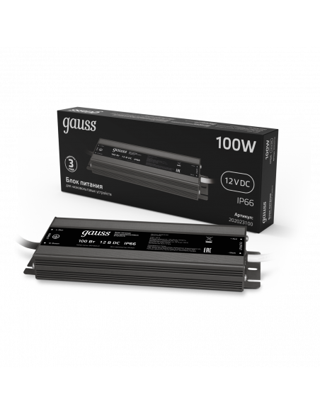 Блок питания Gauss 100W 12V IP66 1/15