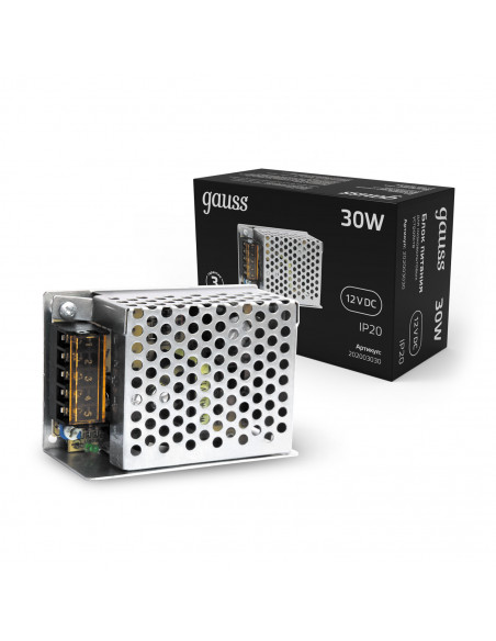 Блок питания Gauss 30W 12V IP20 1/140