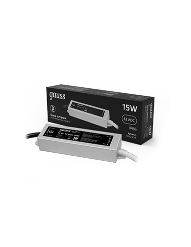 Блок питания Gauss 15W 12V IP66 1/100