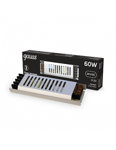 Блок питания Gauss 60W 24V IP20 ультратонкий 1/120