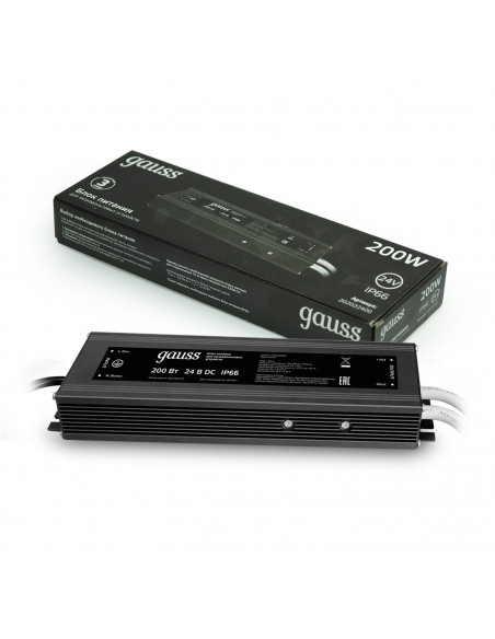 Блок питания Gauss 200W 24V IP66 1/15