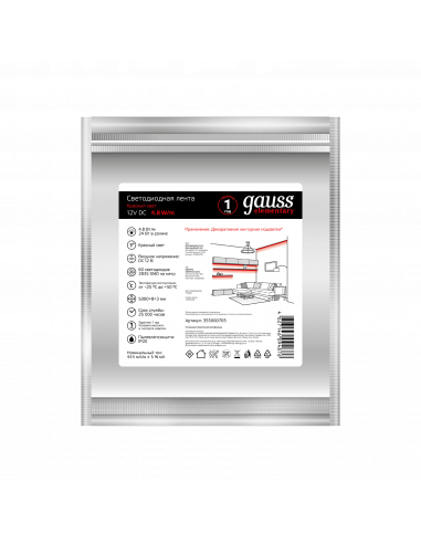Лента Gauss LED Elementary 2835/60-SMD 4.8W 12V...