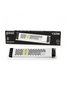 Блок питания Gauss 150W 12V IP20 ультратонкий 1/36