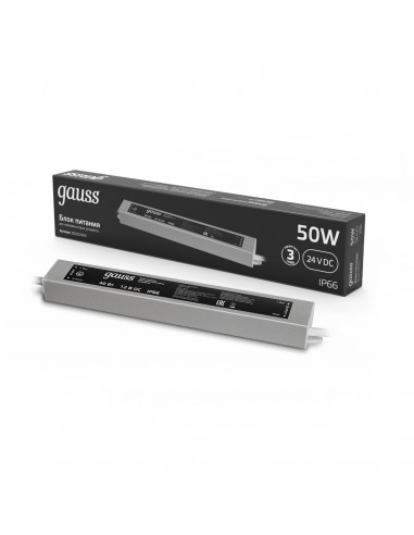 Блок питания Gauss 50W 24V IP66 1/50
