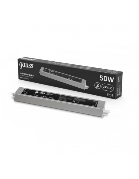 Блок питания Gauss 50W 24V IP66 1/50