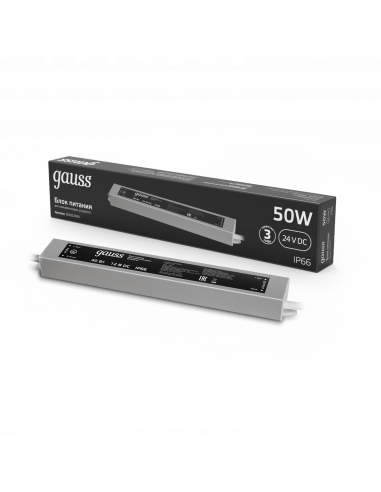 Блок питания Gauss 50W 24V IP66 1/50