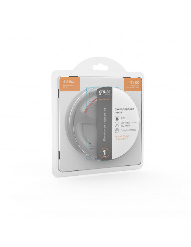 Лента Gauss Basic LED 2835/60 12V 4,8W/m...