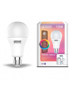 Лампа Gauss Smart Home A60 10W 1055lm 2700-6500К E27...