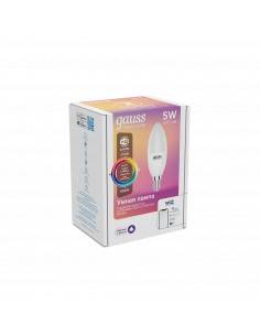 Лампа Gauss Smart Home С37 5W 470lm 2700-6500К Е14... 2
