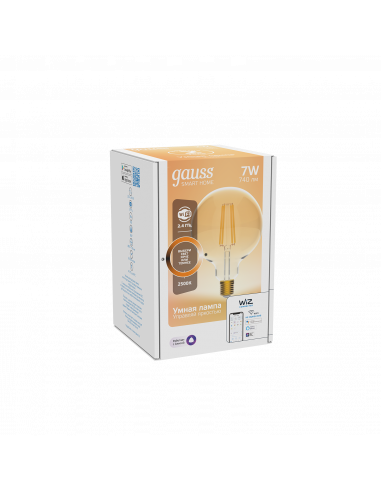 Лампа Gauss Smart Home Filament G95 7W 740lm...