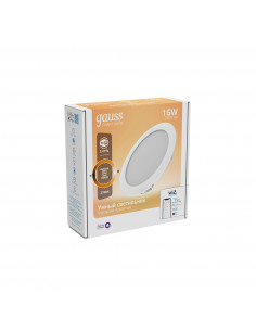 Светильник даунлайт Gauss Smart Home 16W 1500lm 2700К... 2