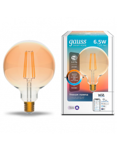 Лампа Gauss Smart Home Filament G95 6,5W 720lm 2000-5500К...
