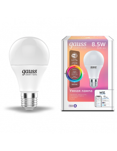 Лампа Gauss Smart Home A60 8,5W 806lm 2700-6500К E27...