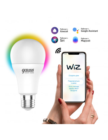Лампа Gauss Smart Home A60 8,5W 806lm...