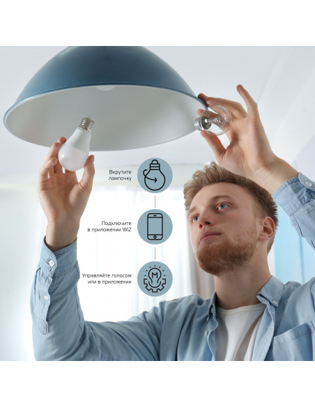 Лампа Gauss Smart Home A60 8,5W 806lm 2700-6500К E27 RGBW+изм.цвет.темп.+диммирование LED 1/10/40
