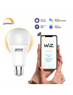 Лампа Gauss Smart Home A60 10W 1055lm 2700К E27... 2