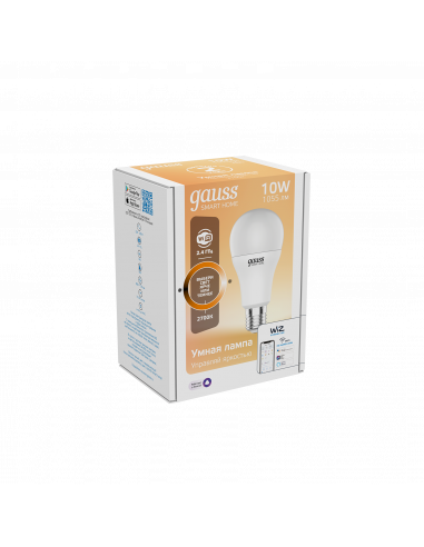 Лампа Gauss Smart Home A60 10W 1055lm 2700К E27...
