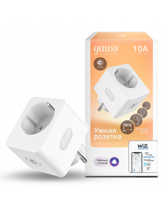 Сетевой переходник (Умная розетка) Gauss Smart Home 2300W...
