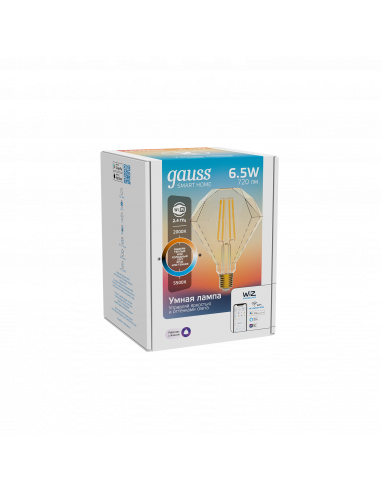 Лампа Gauss Smart Home Filament Diamond 6,5W...
