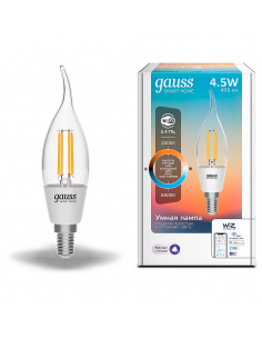 Лампа Gauss Smart Home Filament СF35 4,5W 495lm...