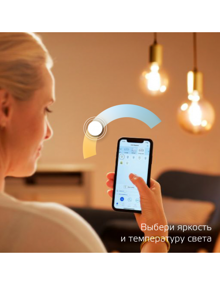 Лампа Gauss Smart Home Filament СF35 4,5W 495lm 2000-6500К E14 изм.цвет.темп.+дим. LED 1/10/40