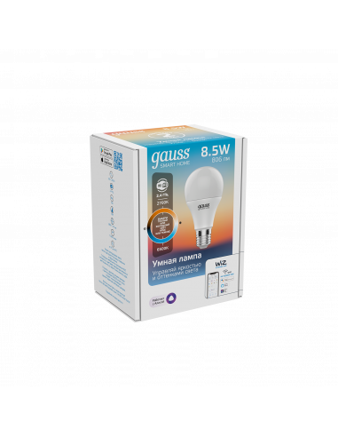 Лампа Gauss Smart Home A60 8,5W 806lm...