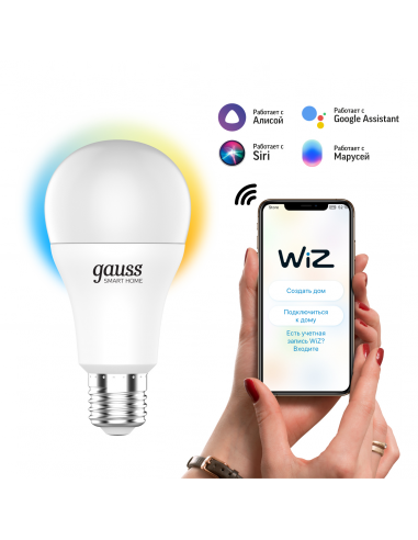 Лампа Gauss Smart Home A60 8,5W 806lm...