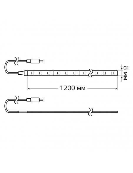 Умная подсветка Gauss 5W 2700К 1.2m сенсорная 1/20