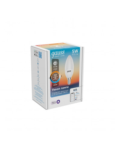 Лампа Gauss Smart Home С37 5W 470lm 2700-6500К...