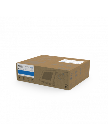Прожектор Gauss Qplus 400W 48000lm 6500K 100-240V IP65 графитовый линзованный 40° LED 1/1