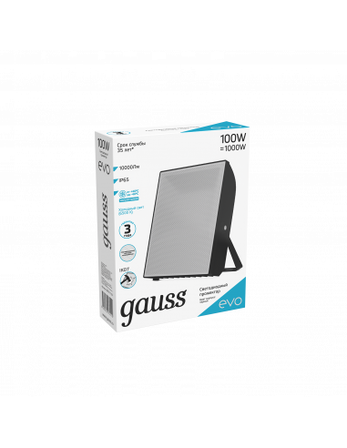 Прожектор Gauss EVO 100W 10000lm 6500K 100-240V...