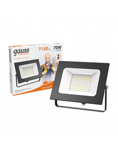 Прожектор Gauss Elementary 70W 7150lm 3000К 175-265V IP65...