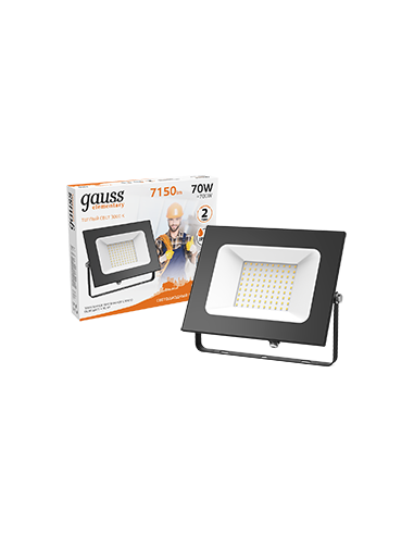 Прожектор Gauss Elementary 70W 7150lm 3000К...
