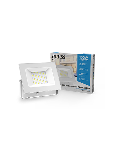 Прожектор Gauss Elementary 100W 9500lm 6500K...