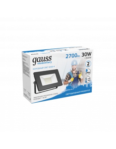 Прожектор Gauss Elementary 30W 2700lm 6500К...