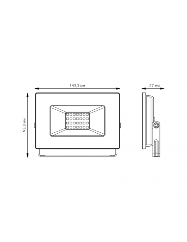 Прожектор Gauss Elementary 30W 2695lm 4000К...