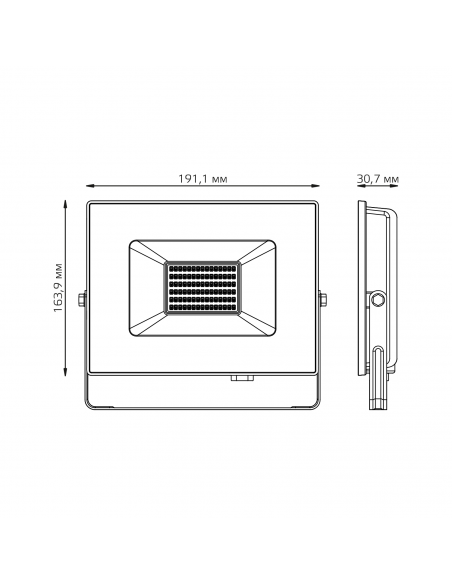 Прожектор Gauss Elementary 50W 3200lm зеленого свечения 175-265V IP65 черный LED 1/10