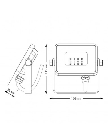 Прожектор Gauss Qplus 10W 1000lm 6500K 200-240V...