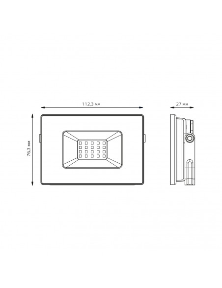 Прожектор Gauss Elementary 20W 1745lm 4000К 200-240V IP65 черный LED 1/20