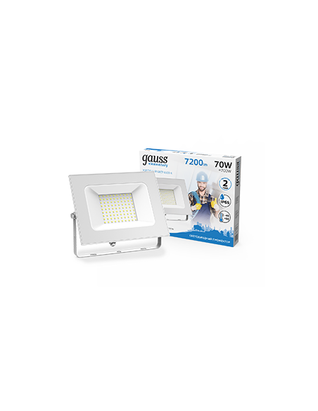 Прожектор Gauss Elementary 70W 7200lm 6500K 175-265V IP65 белый LED 1/10